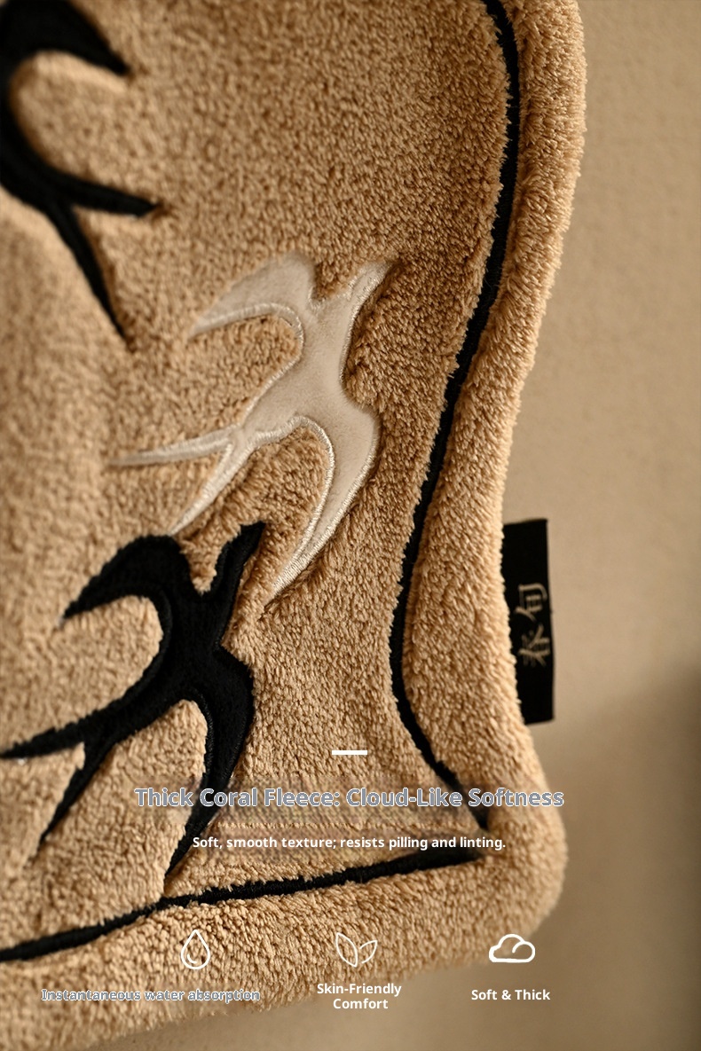 Lillian New Thickened Hanging Super Absorbent Bathroom Quick-Dry Coral Fleece Non-Stinky Kitchen Soft Hand Towel_voghion.com