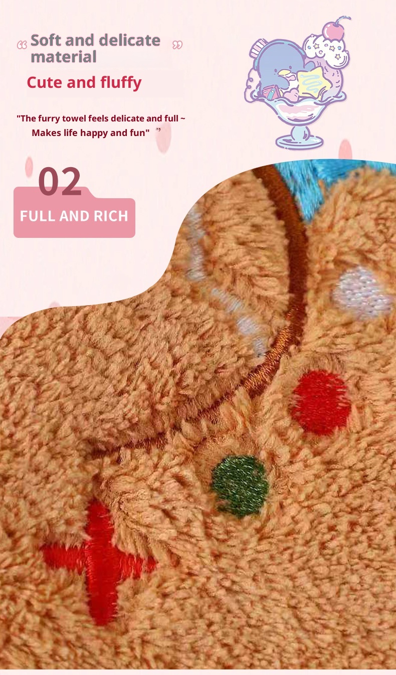 Lillian Cross-Border Creative Christmas Kitchen Household Cartoon Hand Absorbent Children's Hanging Small Towel_voghion.com