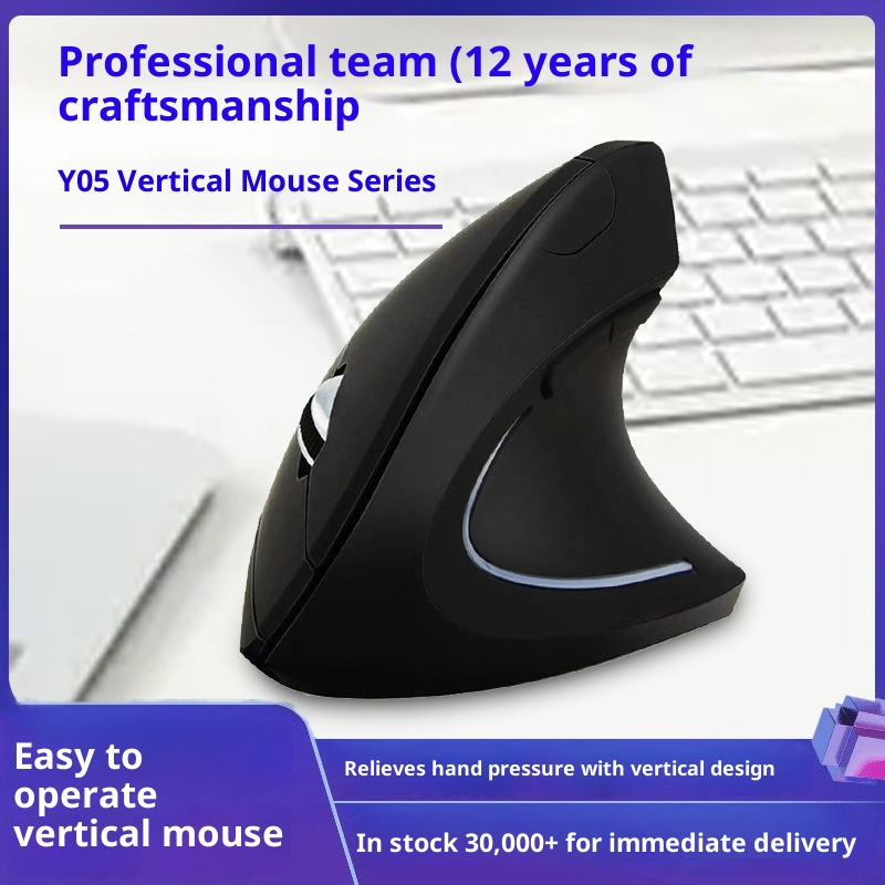 Techglobe Vertical Mouse For Computer, Rechargeable, Upright Grip, Large Hand Size, Bluetooth Wholesale, USB Wireless Charging_voghion.com