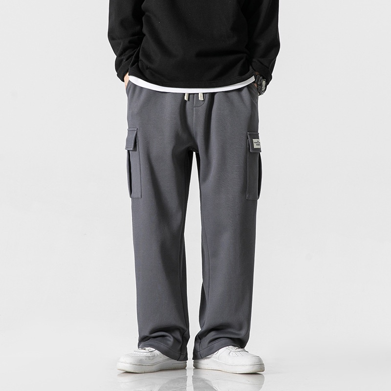 Pantaloni da jogging larghi alla moda da uomo in stile coreano, oversize, casual_voghion.com