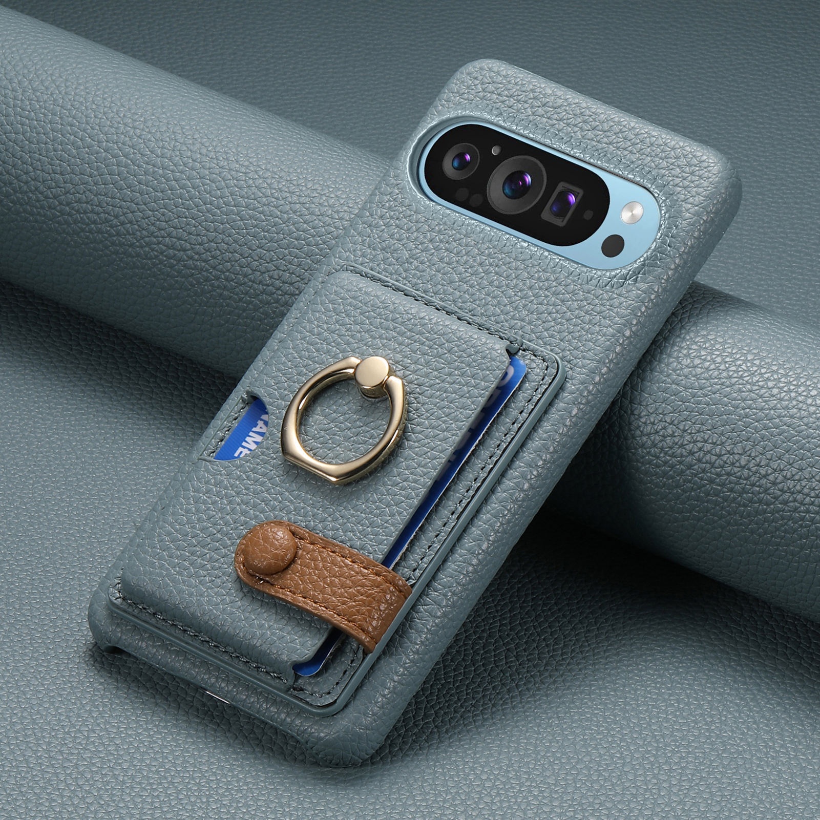 TechGlobe Handyhülle kompatibel mit Google 9A, Kartenfach, Aufbewahrung, Schutzhülle, Armband, Pixel 10 Metallringhalter_voghion.com