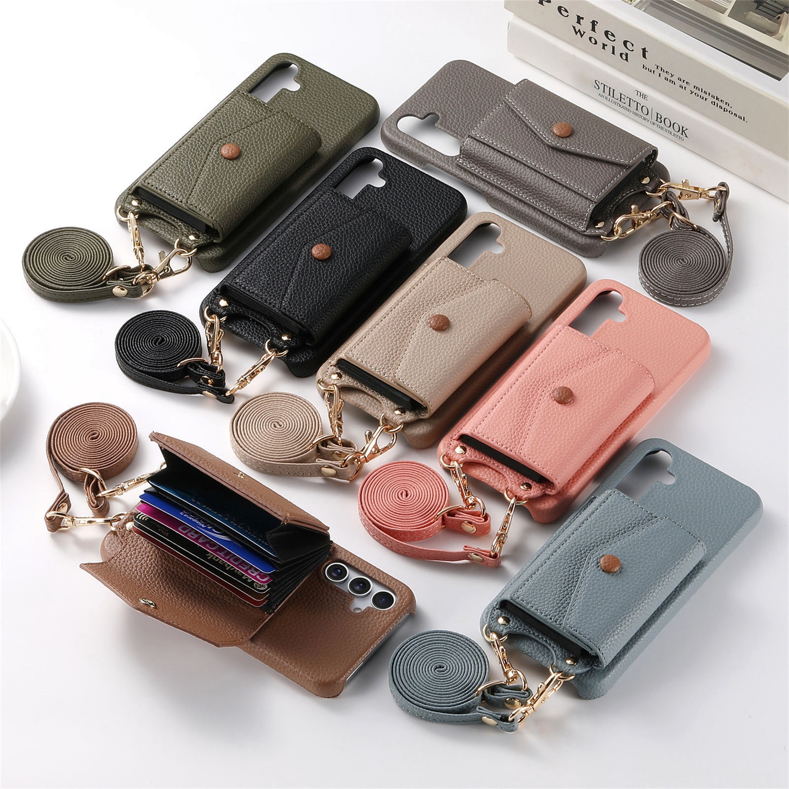 Funda de cuero tipo monedero compatible con Fujitsu WE2 de TechGlobe, compatible con Sony 1VII de séptima generación, con ranura para tarjetas y función atril._voghion.com