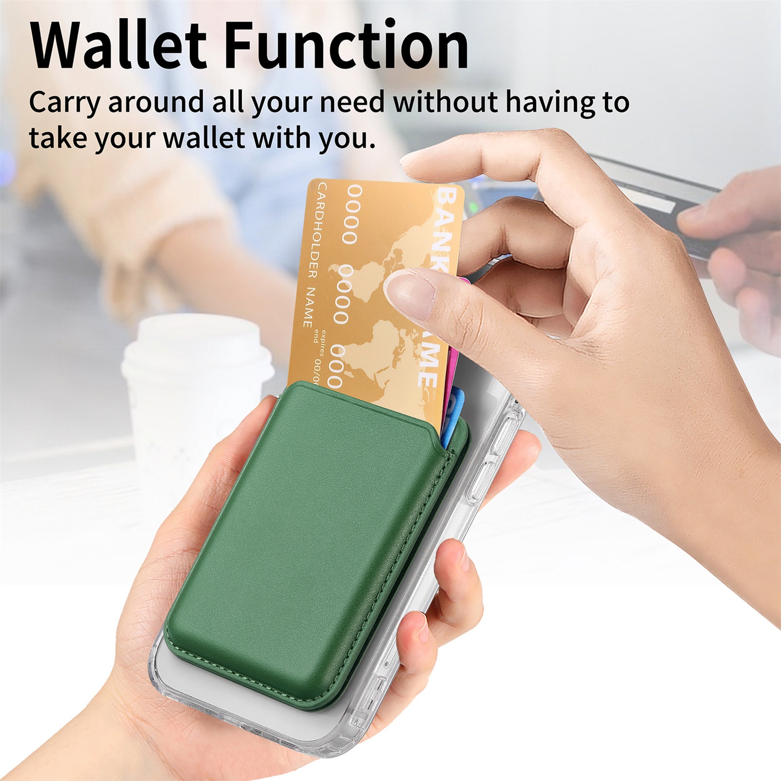 TechGlobe Modello personalizzato compatibile con iPhone 17 Pro Supporto magnetico resistente Porta carte di credito_voghion.com