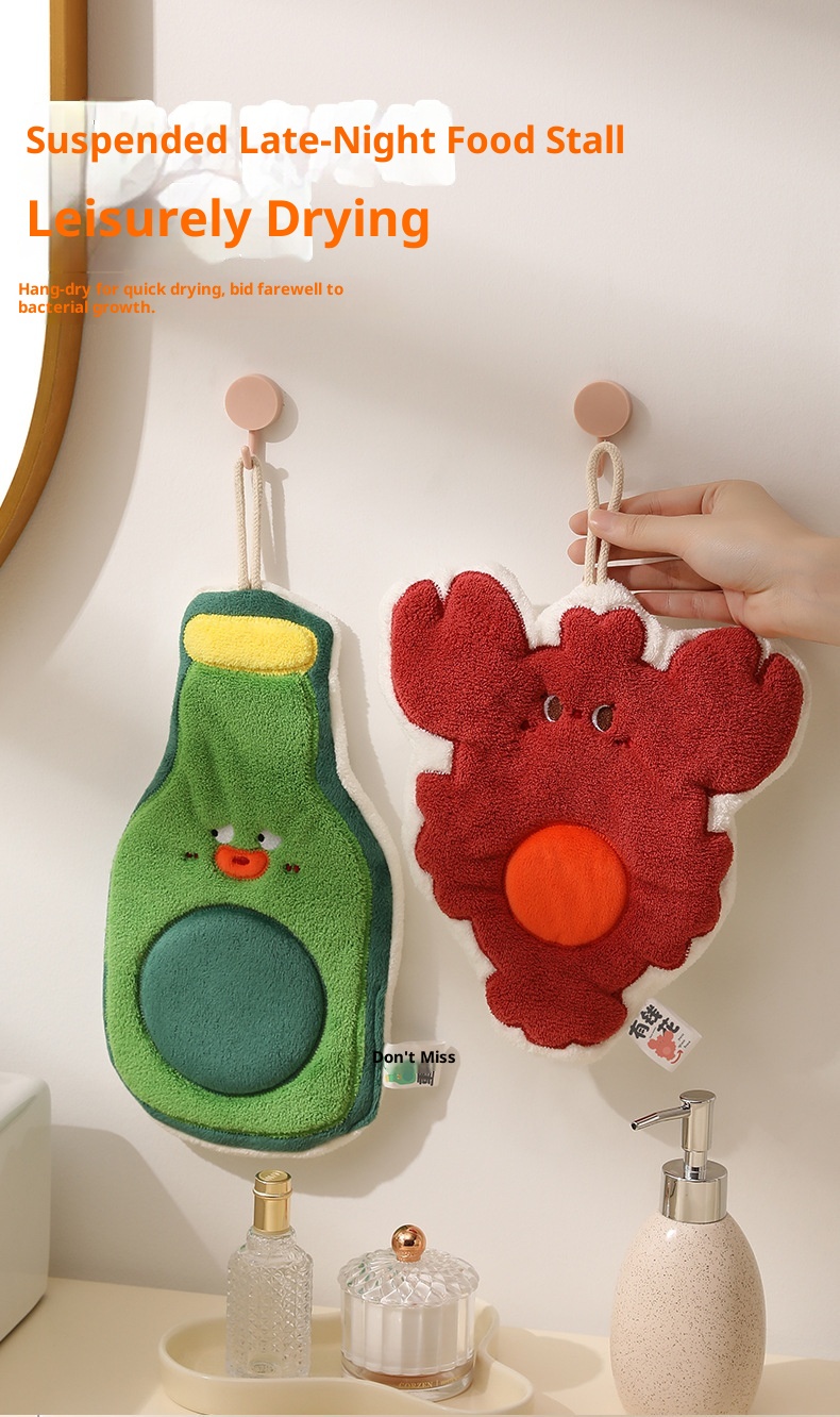 Lillian Large Stall Extended Series Hand Hanging Absorbent Kitchen Bathroom Dual-use Square Towels Wholesale Cross-border_voghion.com