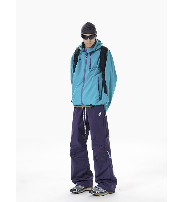 Pantaloni cargo da uomo larghi e dritti, stile giapponese, da escursionismo, antivento, per paracadutisti, pantaloni lunghi a gamba larga_voghion.com