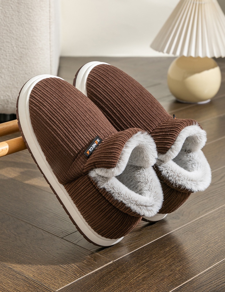 Zees Middle-aged And Women's Non-slip Soft Sole Winter Elderly Shoes With Fleece Lining, Thickened Warm Wrapped Heel,_voghion.com