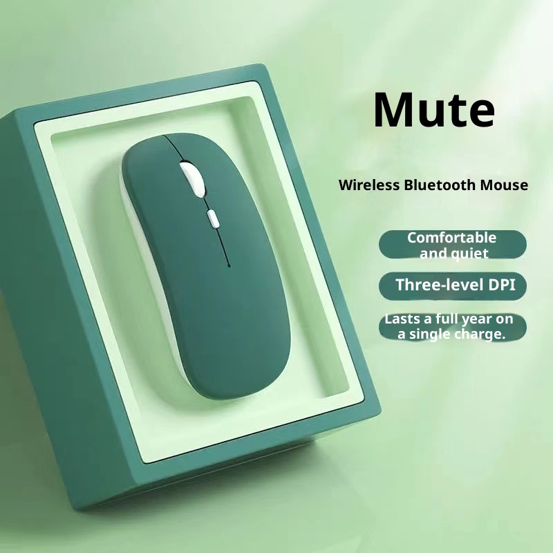 Techglobe Bluetooth Silent Rechargeable Dual-Mode Desktop Office Gaming Laptop Universal Wireless Mouse_voghion.com