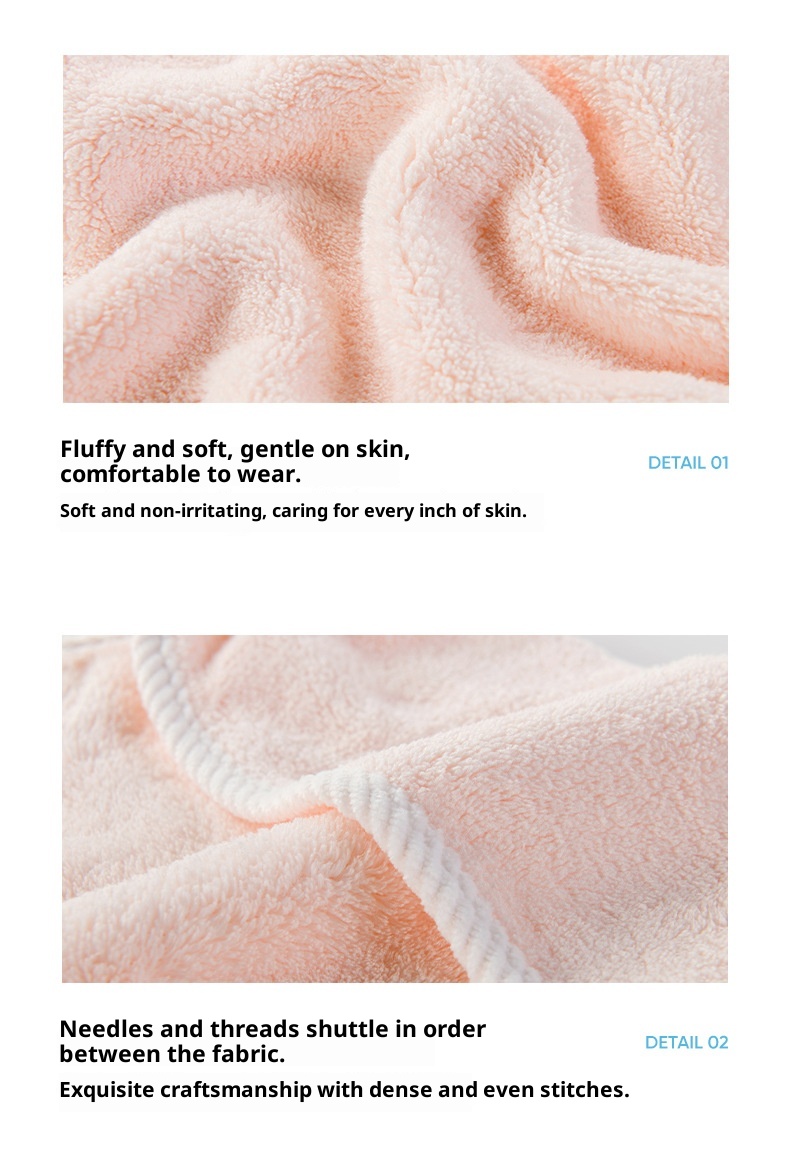 Lillian Jieyu Handhängendes, dickes Plüsch-Handtuch, saugfähig, schnelltrocknend, fusselfrei, kleines quadratisches Kinderhandtuch mit niedlichem Cartoon-Motiv_voghion.com