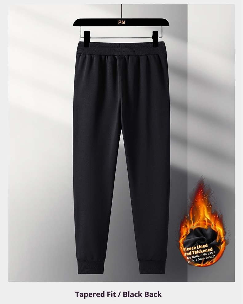 Pantaloni sportivi versatili da uomo, da uomo, di alta qualità, con fodera in pile, stile casual, autunno inverno_voghion.com