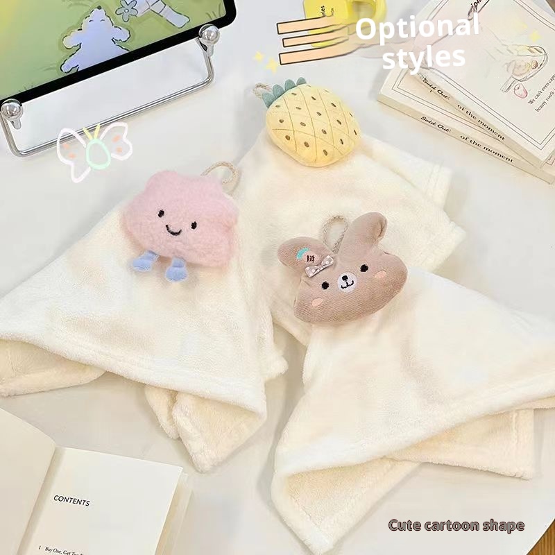 Toalla infantil Lillian con diseño de nube adorable, ideal para colgar en el baño, la cocina o el inodoro. Toalla de mano gruesa para niños._voghion.com