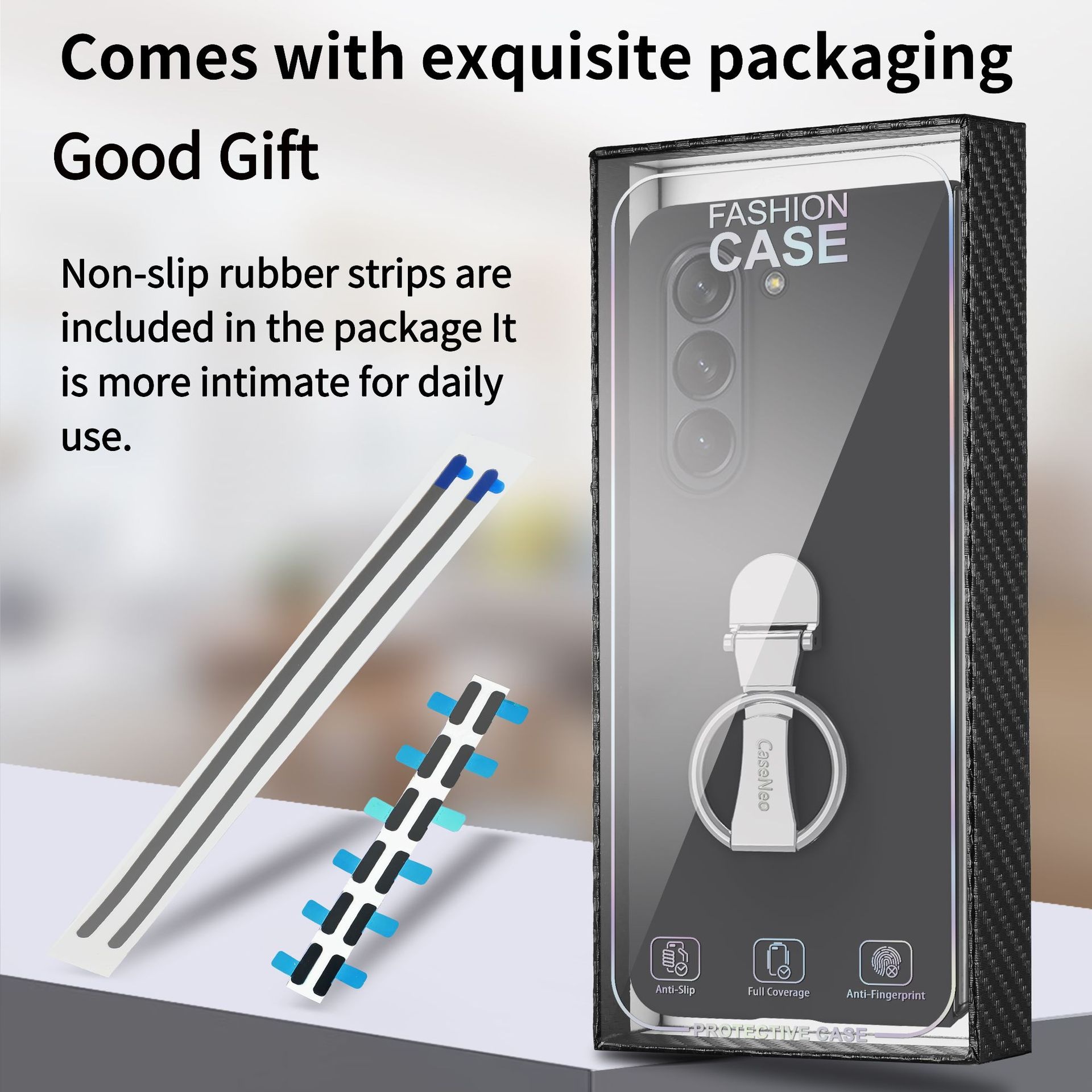 TechGlobe Compatible With Samsung ZFold7 And Screen Protector Integrated Phone Case Exquisite Boxed 360 Multi-Angle Rotating Stand_voghion.com