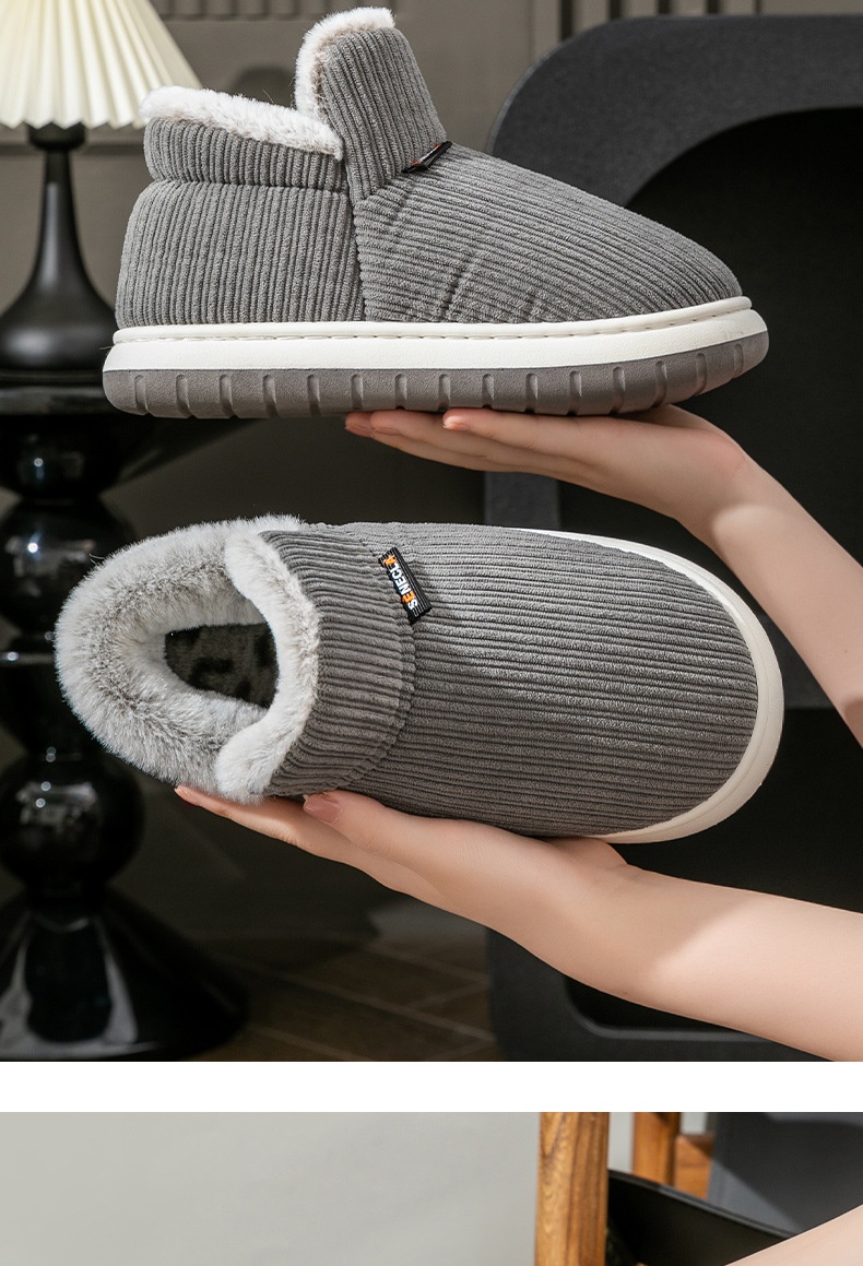 Zees Middle-aged And Women's Non-slip Soft Sole Winter Elderly Shoes With Fleece Lining, Thickened Warm Wrapped Heel,_voghion.com