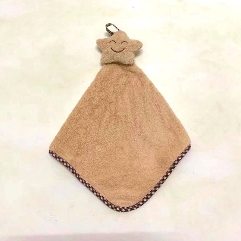 Lillian Cartoon Thickened Absorbent Hand Coral Fleece Small Hanging Kitchen Bathroom Cloth Children's Towel Wholesale_voghion.com