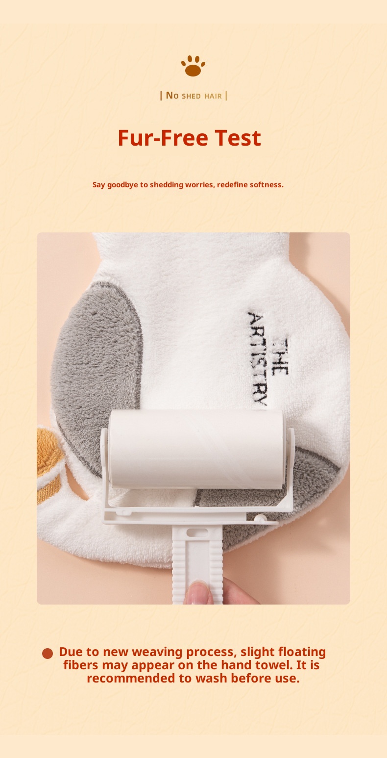 Lillian Cat Hanging Washing Children Cute Coral Fleece Towel Kitchen Super Absorbent Thickened Hand Wiping Cloth_voghion.com