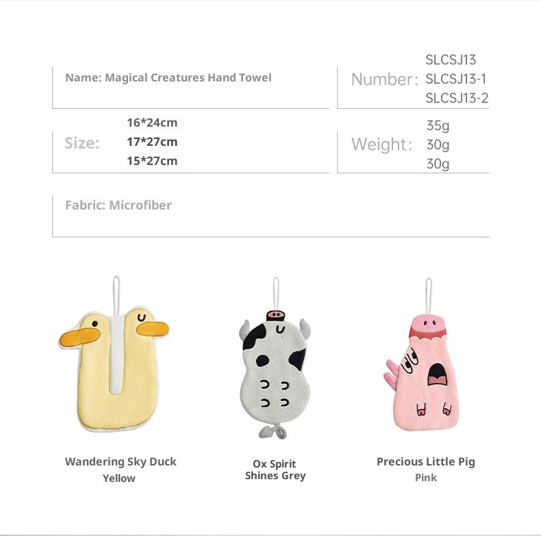 Lillian Sanli Cartoon Kitchen Hanging Hand Towel *1_voghion.com