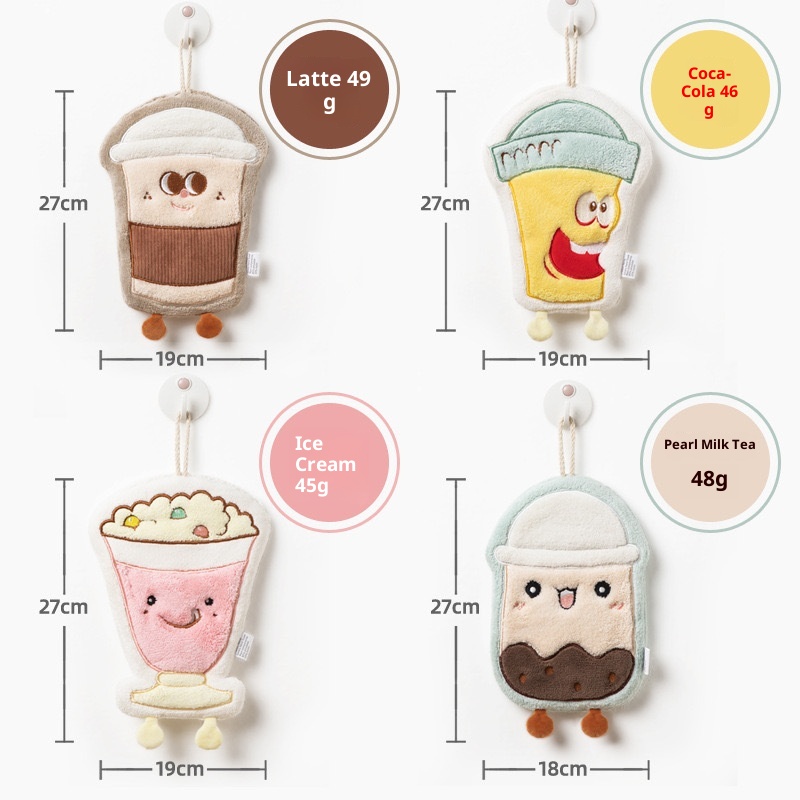 Lillian Tulip Küchenhandtuch, hängendes, fusselfreies, kleines Badezimmerhandtuch aus Korallenvlies, Stickerei, Handarbeit_voghion.com