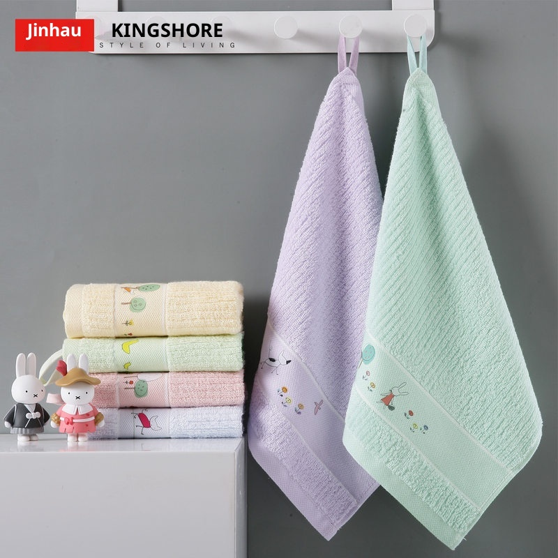 Lillian Pure Cotton Gold Label A-Class Children's Face Wash Soft Household Small Square Hanging Hand Towel Baby Wholesale_voghion.com