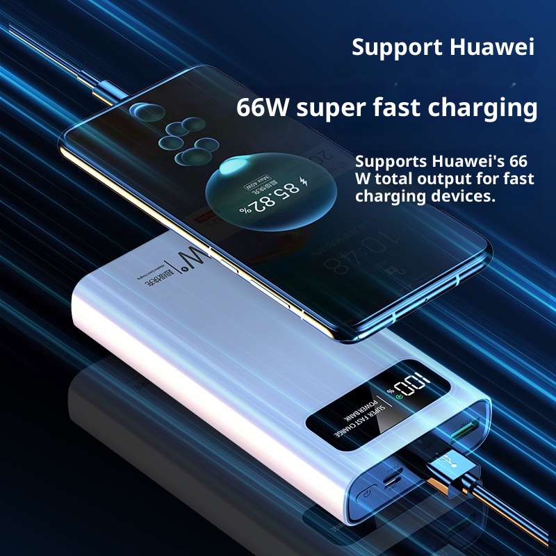 techglobe 3C Certified Wholesale 66W Super Fast Charging Bank 30000mAh 20000mAh Large Capacity Ultra-thin Portable Power Supply_voghion.com