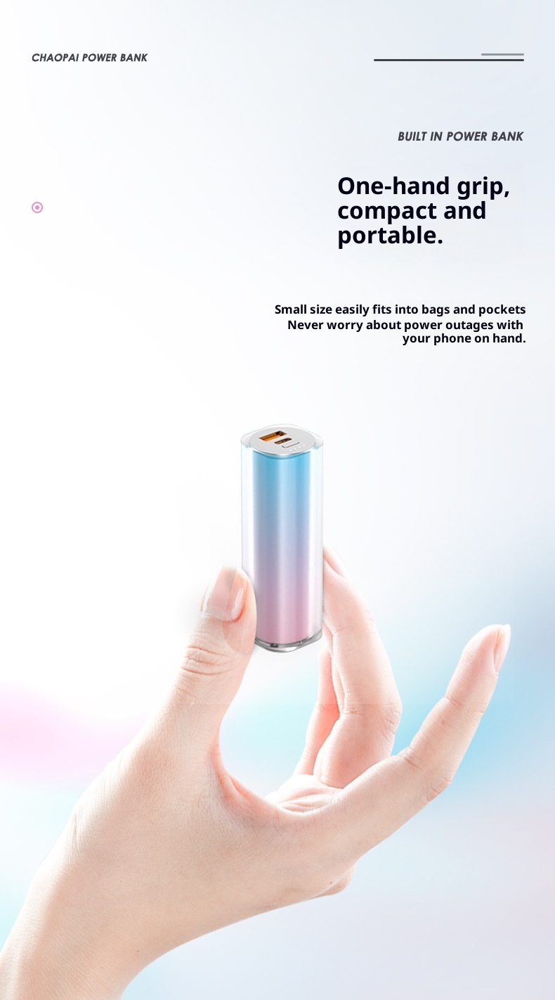 Batterie externe portable compacte Techglobe à dégradé de couleurs 10 000 mAh, personnalisable et exclusive pour les échanges transfrontaliers._voghion.com
