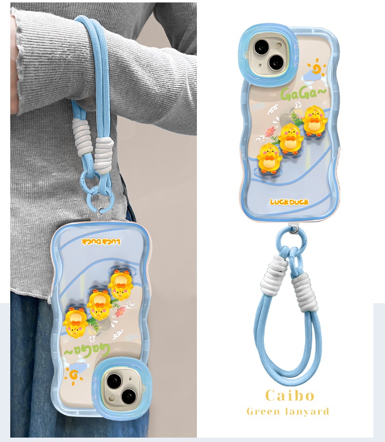 TechGlobe Plüsch-Schlüsselanhänger „Kleine gelbe Ente“, kompatibel mit iPhone 16, 15 Pro Max, Handyhülle 14 und Xiaomi 13 (Silikon)_voghion.com