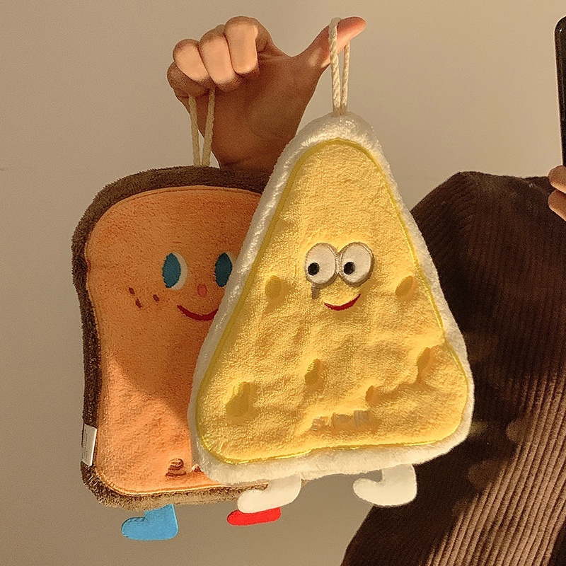 Lillian Cute Hanging Absorbent Thickened For Bathroom Cartoon Handkerchief Hand Washing Small Square Towel Kitchen Cloth_voghion.com