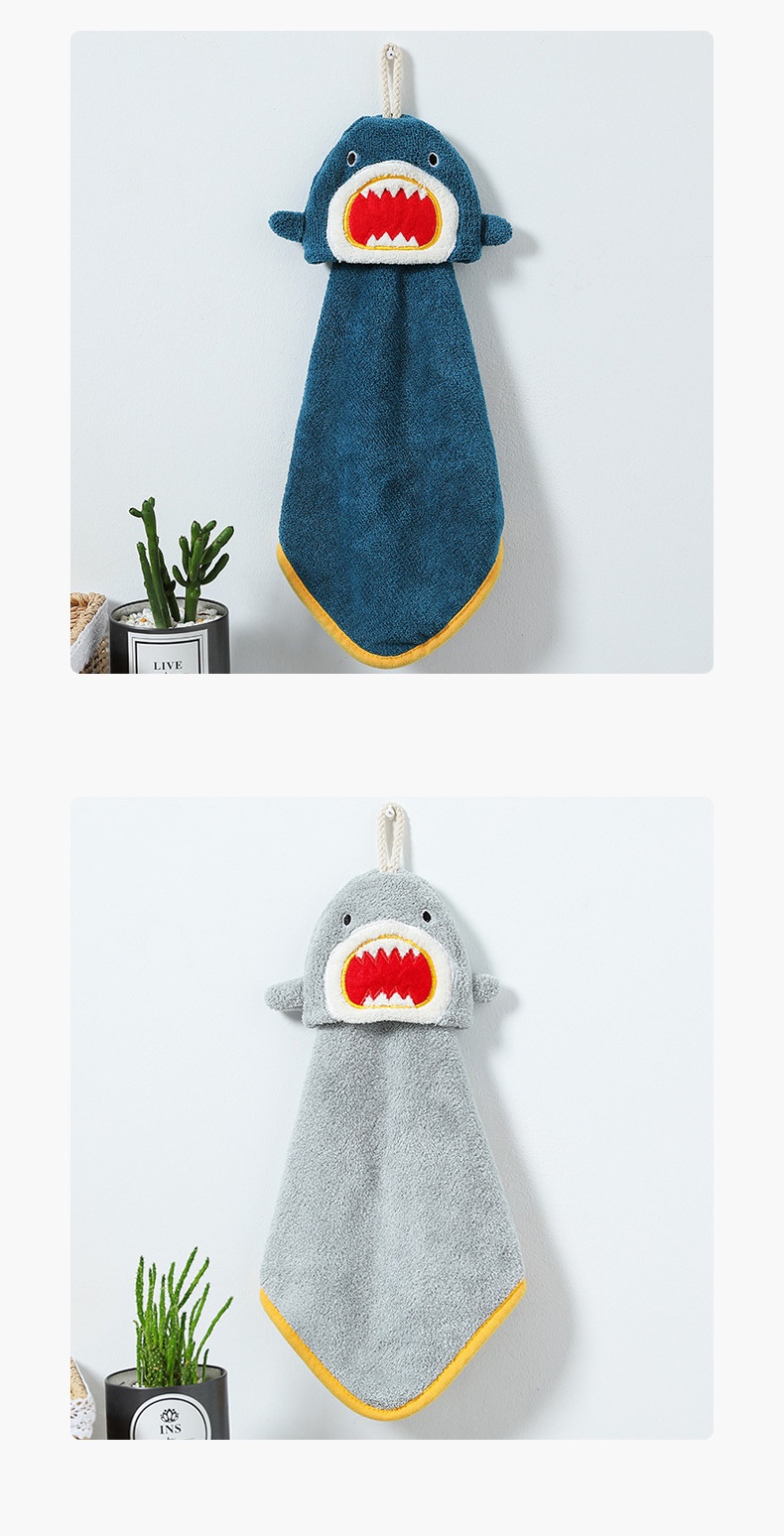 Lillian Thickened Hanging For Kitchen And Bathroom, Absorbent Quick-Dry Soft Coral Fleece Hand Towel_voghion.com