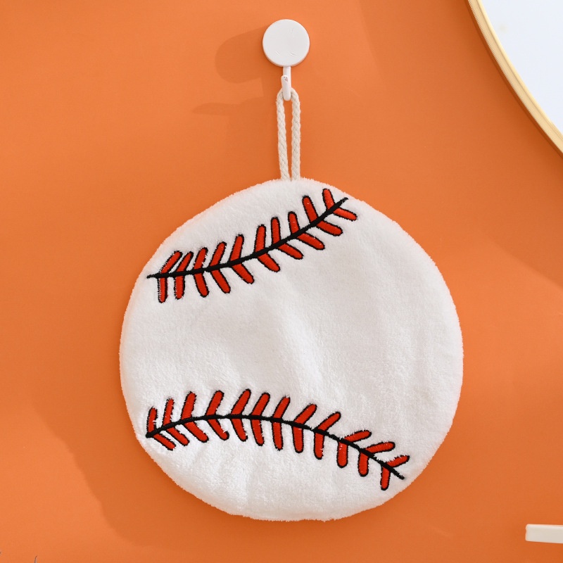Lillian European And American Cross-Border Ball Hanging Hand Three-Layer Thickened Absorbent Coral Fleece Towel Kitchen_voghion.com