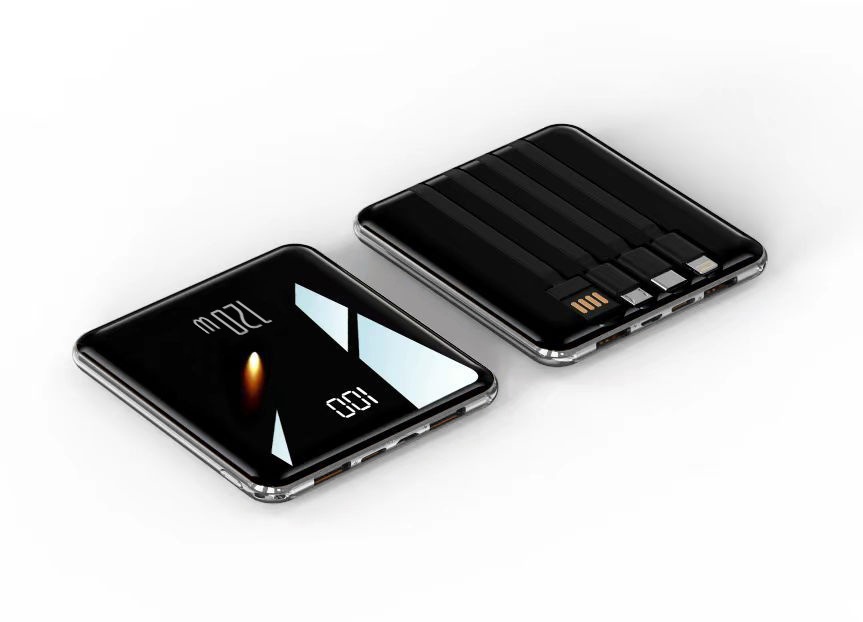 techglobe Cross-border Portable Compact Ultrathin Mini Fast Charging With Integrated Cable 20000mAh Large Capacity Mobile_voghion.com