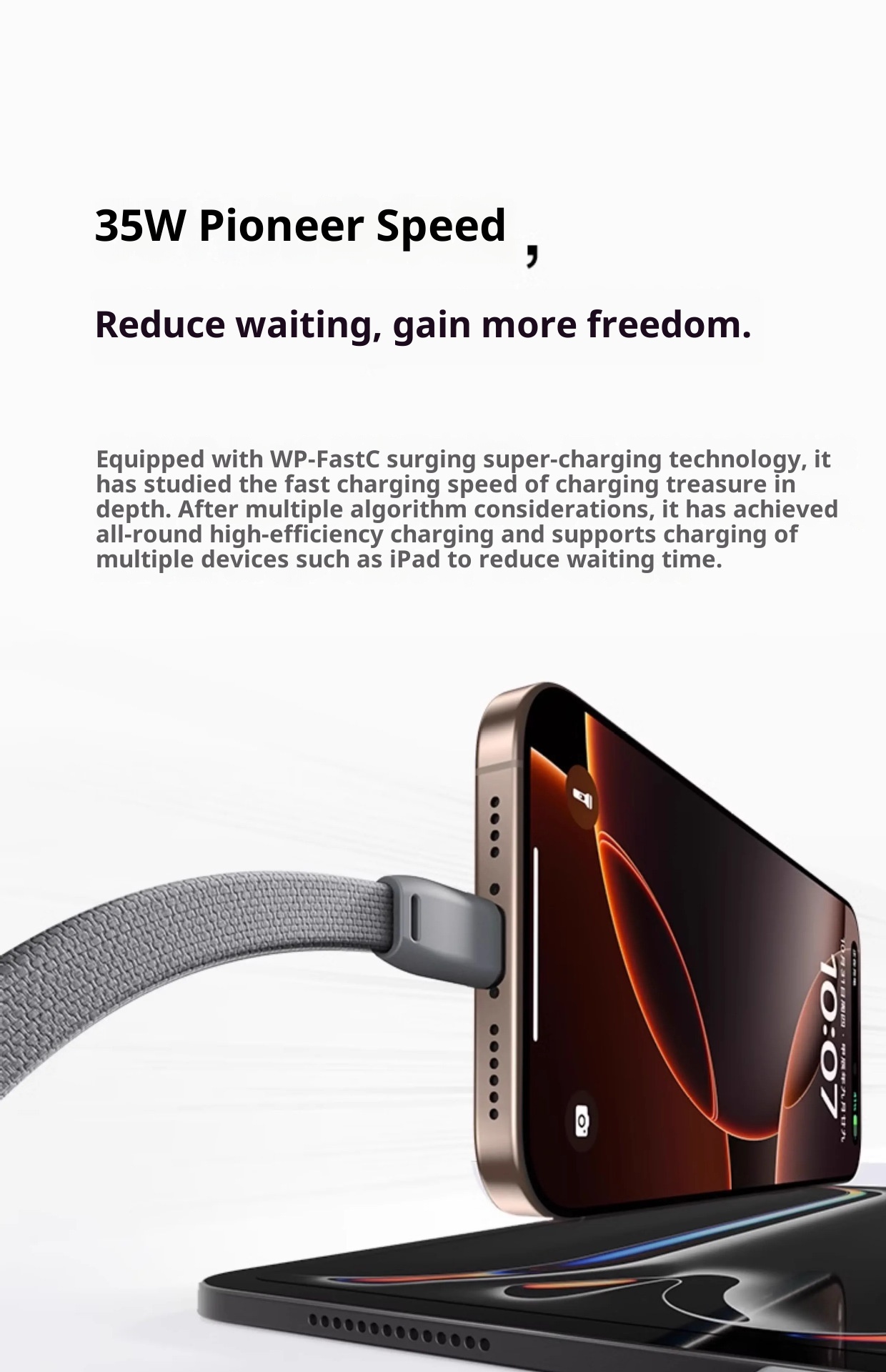 techglobe W&P Power Bank With Built-in Cable, Compact And Portable, Ultra-Thin, 2W MAh Large Capacity, 45W Fast Charging, Airplane_voghion.com