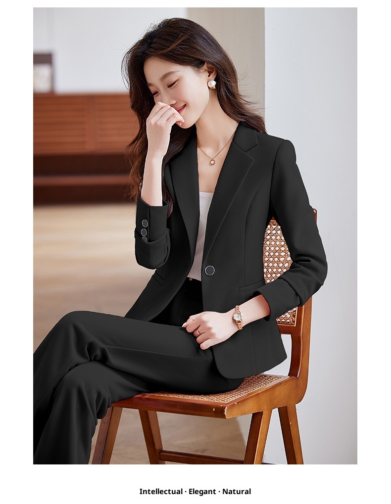 Ragazza Ragazza Completo Rosa Completo da Donna 2025 Nuova Primavera e Autunno Stile Coreano Elegante Casual Professionale Piccolo Blazer_voghion.com