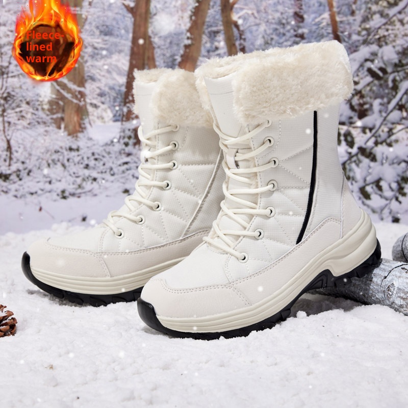 Zees Women's Boots With Fleece Lining, Thickened, Subzero Cold Resistant, Thick Sole, Waterproof, Non-Slip, Northeastern_voghion.com