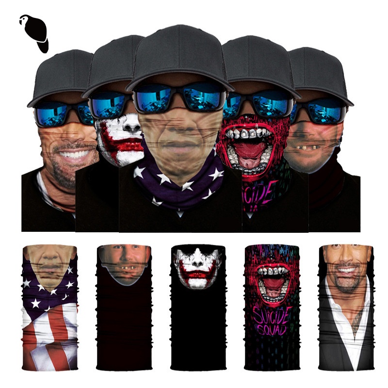 Masque de protection ActiveGo Skull Half Series Automne Hiver, foulard magique chaud et élastique pour le sport et le cyclisme_voghion.com