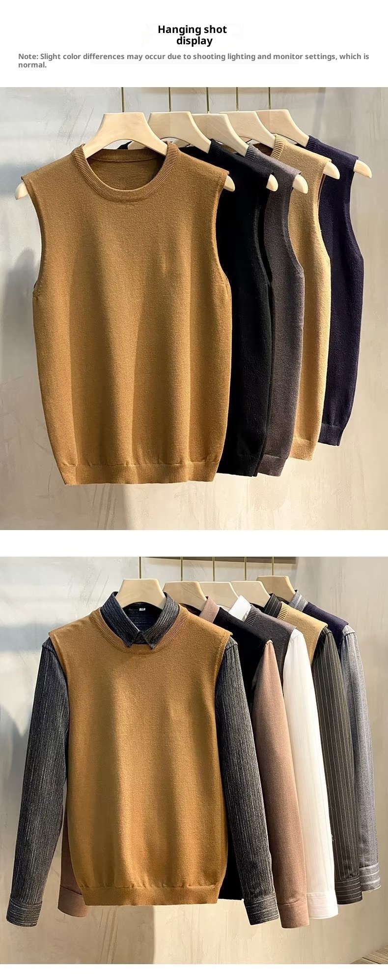 ragazzo Ragazzo Ragazzo Ragazzo 2022 Autunno Inverno Nuovo Senza Maniche Lavorato a Maglia Stile Coreano Leggero Maturo Casuale Largo Girocollo Maglione Gilet Per Uomo_voghion.com