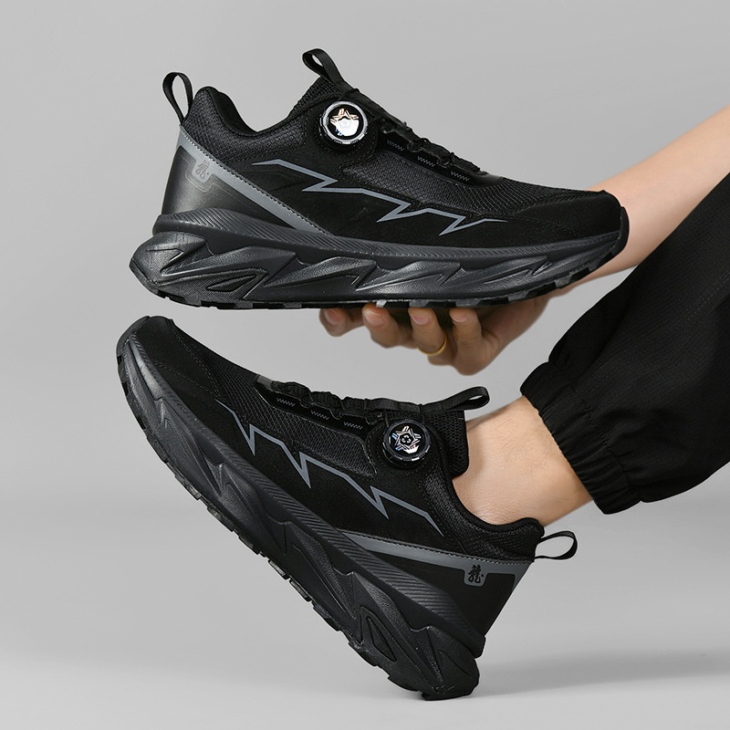 Zees Primavera Nuove Scarpe Sportive Casual da Uomo in Mesh Extra Large con Bottoni Rotanti_voghion.com