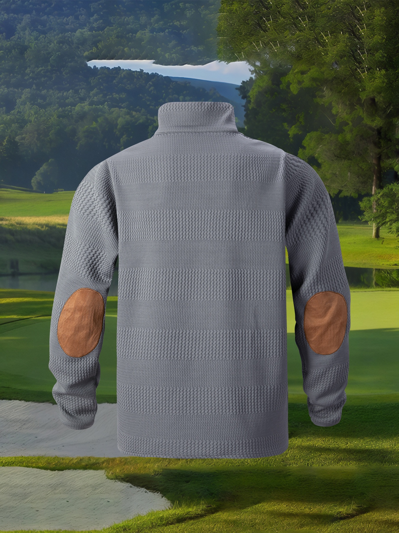 Polo décontracté à manches longues et col montant pour homme, collection printemps-automne 2025. Taille européenne._voghion.com