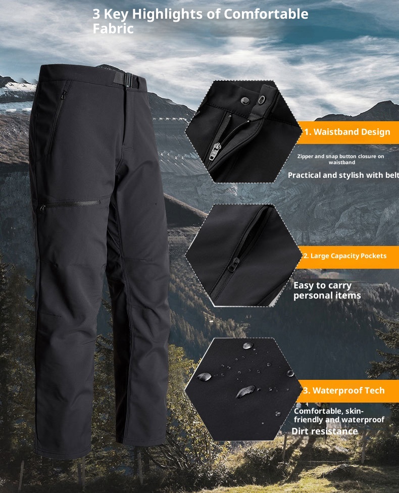 boy Men's Wear-Resistant Hiking Waterproof Windproof Sports Fashion Youth Straight-Leg Long Outdoor Casual Tactical Pants_voghion.com