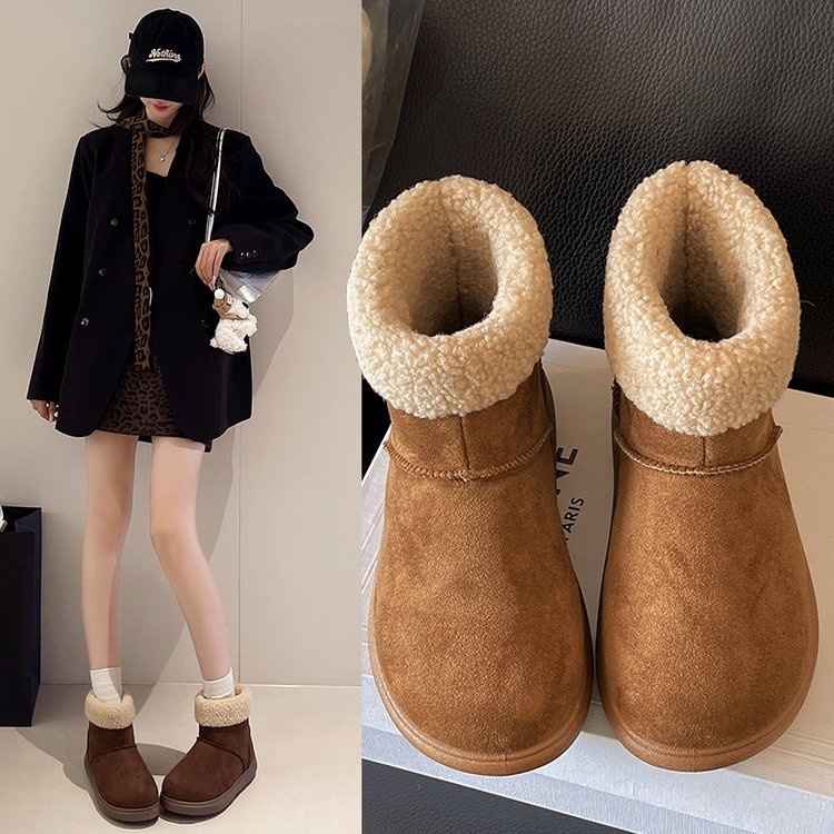 Zees Youshilai Expert Recommended Snow Boots For Women Winter Sled Comfortable Fleece Warm Northeast Cotton Shoes_voghion.com