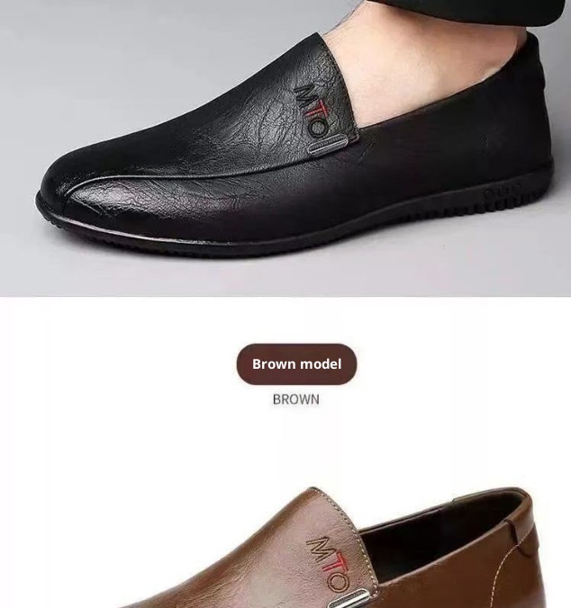 Voyage Voyage 2025 New Factory Direct Men's Loafers Breathable Casual Shoes Comfortable Leather Soft Sole Non-Slip Men_voghion.com