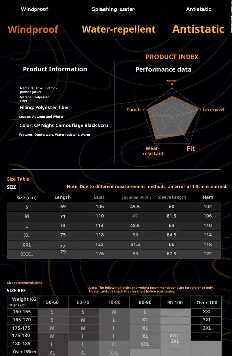 boy Boy Angken Autumn Winter Xuanwu Outdoor Tactical Cotton Men Warm Windproof Waterproof Camouflage Jacket Commuter Coat_voghion.com
