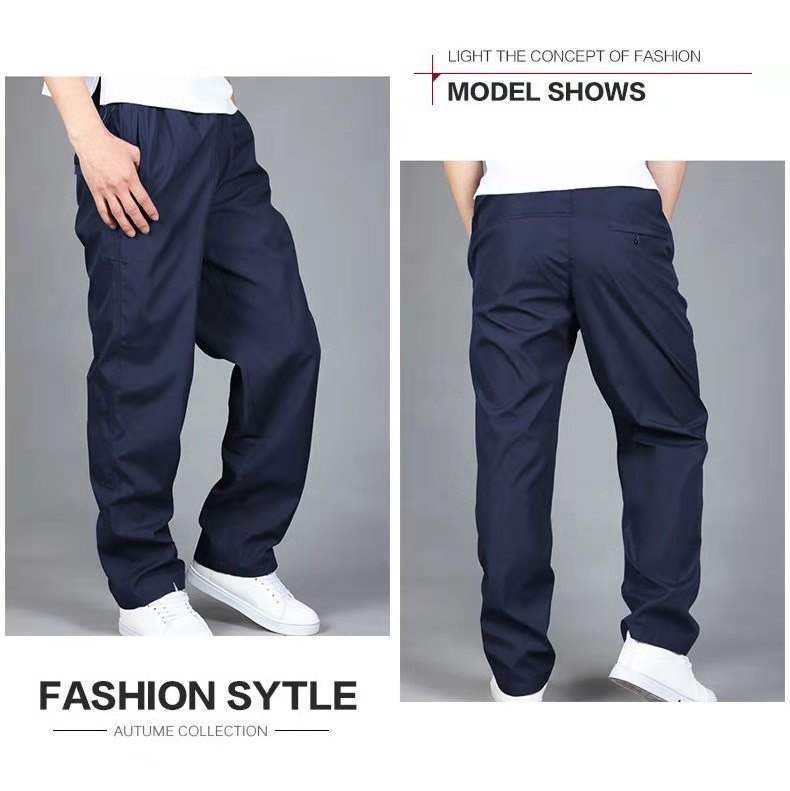 boy Windproof Autumn Winter Sports Loose Fleece Lined Thickened Outdoor Running Plus Size Men's Casual Pants_voghion.com