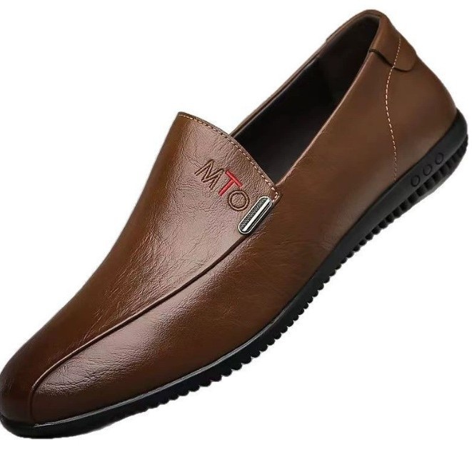Voyage Voyage 2025 New Factory Direct Men's Loafers Breathable Casual Shoes Comfortable Leather Soft Sole Non-Slip Men_voghion.com