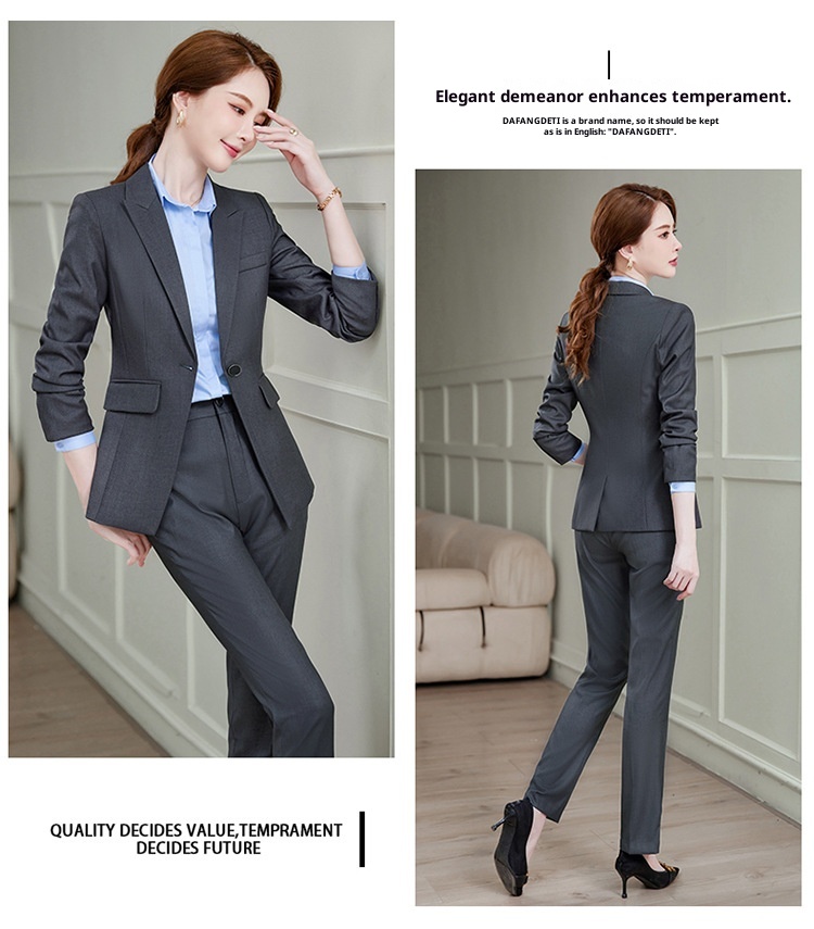 girl Girl Formal Women's Workplace College Student Interview Suit 2023 Autumn Professional Elegant Hotel Manager Front Desk_voghion.com