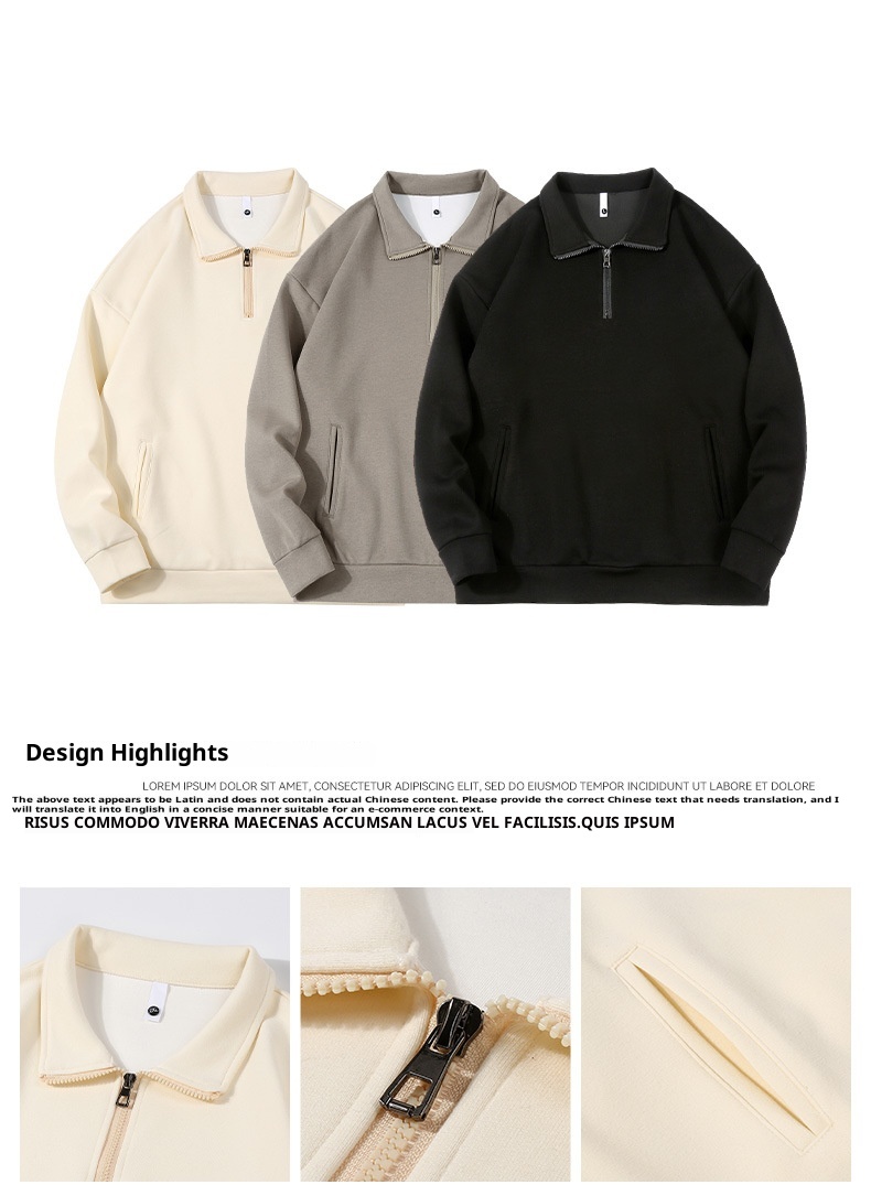 ragazzo Ragazzo Kunhaipengyun Abbigliamento Autunno e Inverno Nuovo Felpa con Colletto Alto Largo Uomo Polo Pesante Americana Foderata in Pile_voghion.com