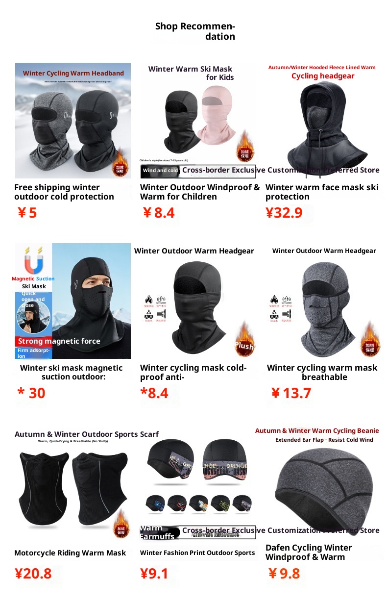 ActiveGo Copricapo antivento per motociclisti, antifreddo, per autunno e inverno, più scaldacollo in velluto, per lo sci_voghion.com