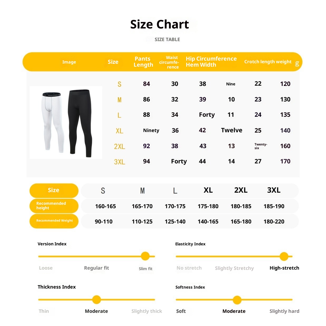 boy Men's Sports Compression Summer Basketball Fitness Running Training Quick-Dry Breathable Track Elastic Base Layer Long_voghion.com