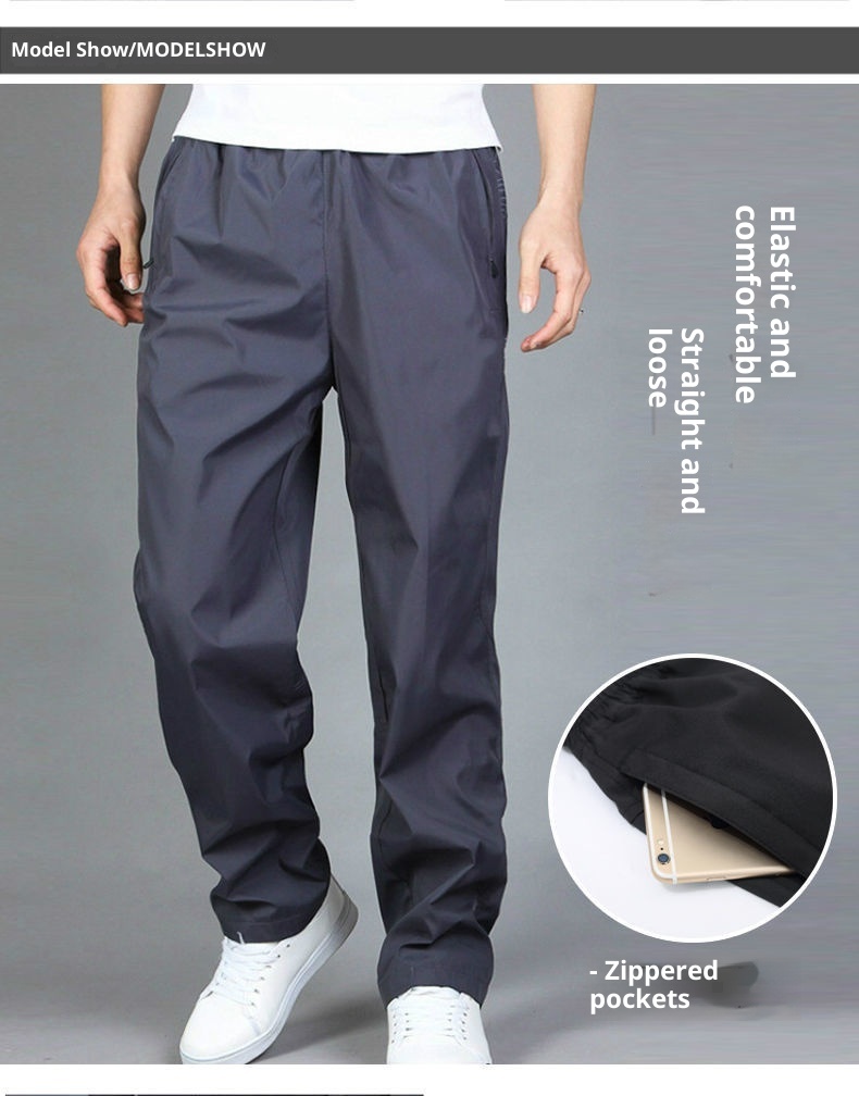 boy Windproof Autumn Winter Sports Loose Fleece Lined Thickened Outdoor Running Plus Size Men's Casual Pants_voghion.com