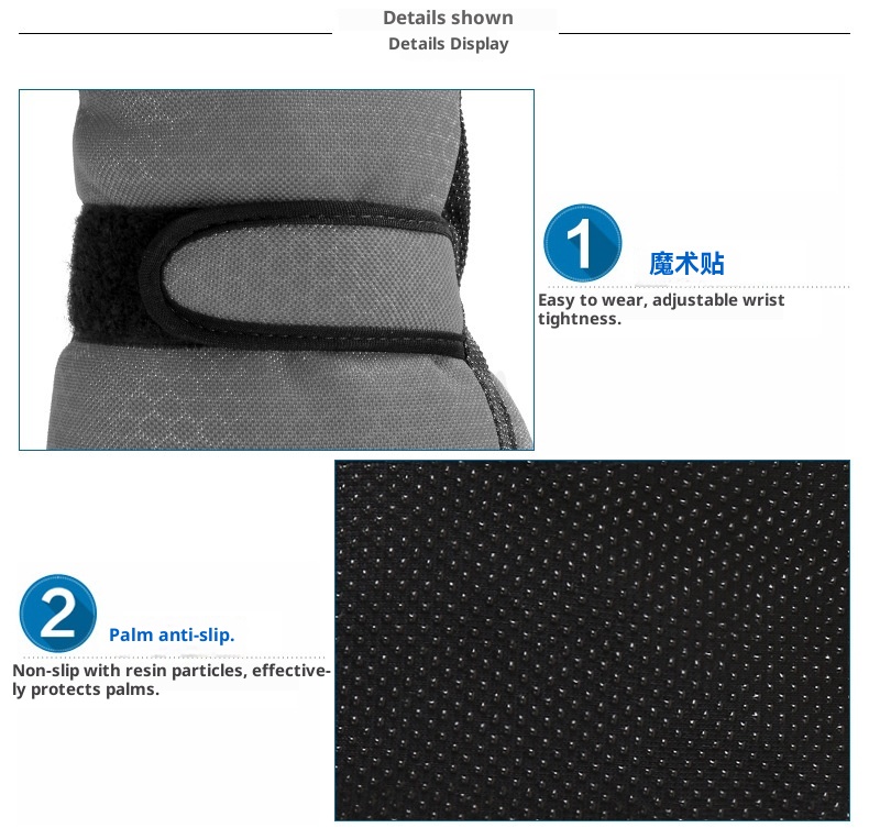 001 Guanti da sci da moto invernali da uomo in cotone, caldi, spessi, antivento, antifreddo, antiscivolo_voghion.com