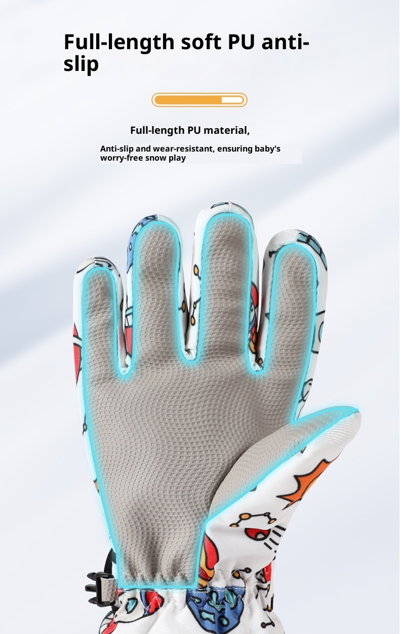 001 Kinder-Skihandschuhe, Winterhandschuhe, warm, für Damen und Herren, Touchscreen-fähig, fleecegefüttert, winddicht, wasserdicht, grenzüberschreitend, Fahrradhandschuhe_voghion.com