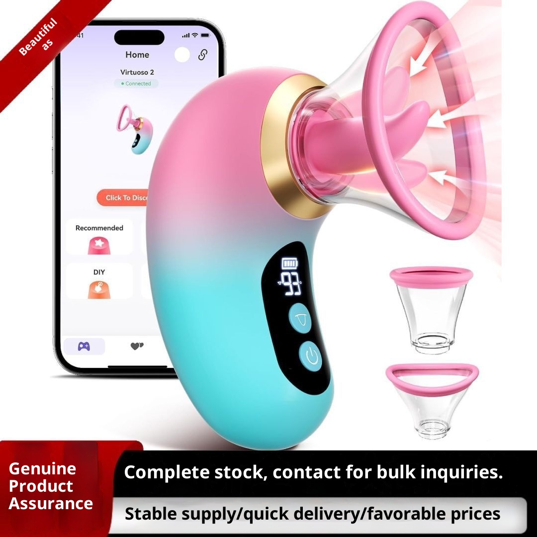 Foreign Trade Anna Sucking Device Tongue Licking Female Breast Massager Masturbator APP Remote Control Adult Sex Toys_voghion.com