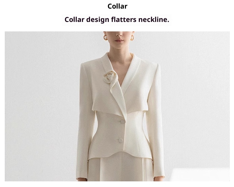 Ensemble tailleur élégant haut de gamme pour femme, pantalon droit, collection printemps-automne 2025, couleur abricot, deux pièces, style professionnel._voghion.com